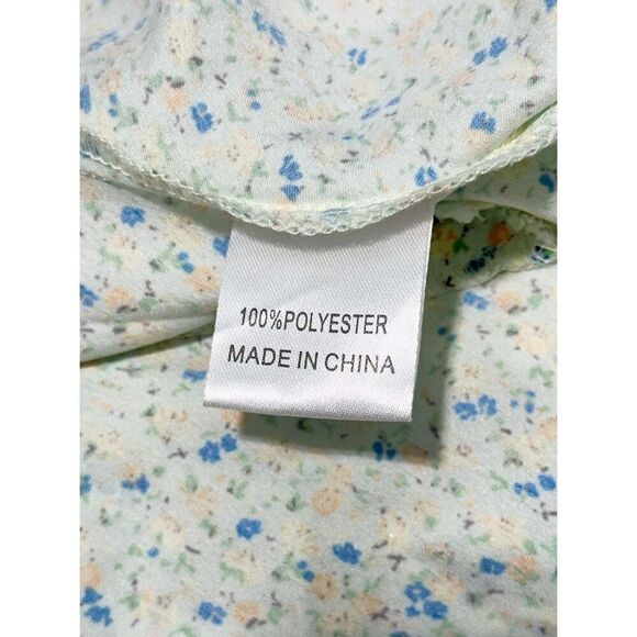 Princess Polly After Though‎ Dainty Ditsy Green Floral Satin Mini Slip Dress 6 - Picture 7 of 9